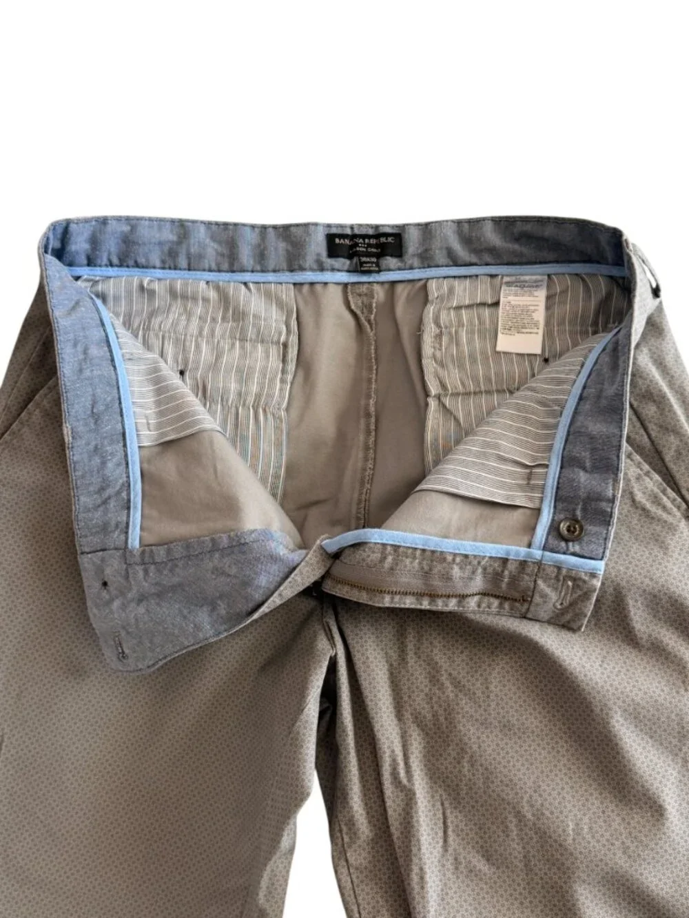 Men's Banana Republic Grey Rosette Patterned Slim-Fit Pants 36 x 30